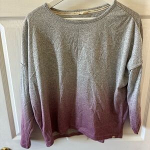 Lucky Brand Gray and Purple Ombre Sweatshirt